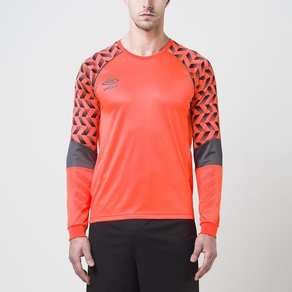 Camisa Manga Longa Umbro Gol Twr Layout - Masculina - Foto 2