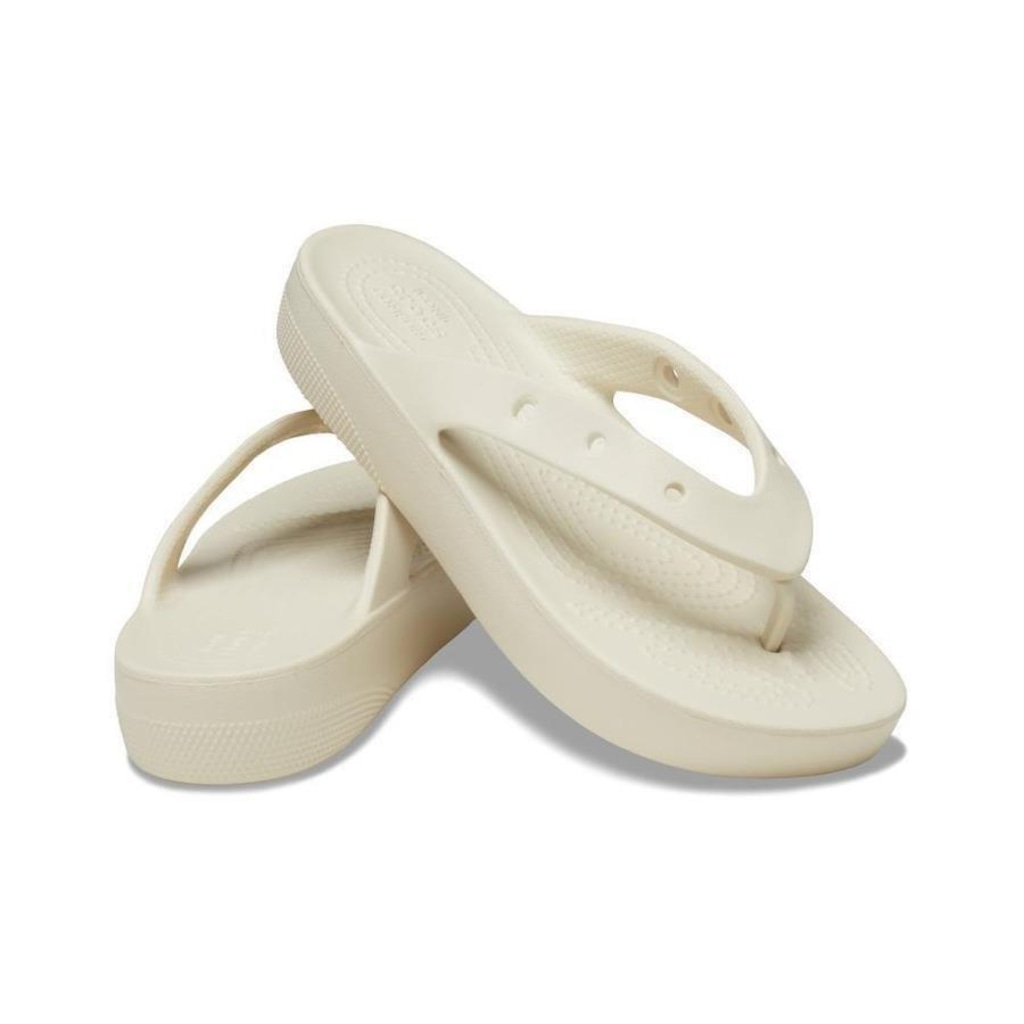 Imagem 4 do produto Chinelo Crocs Classic Plataform Flip Bone - Unissex