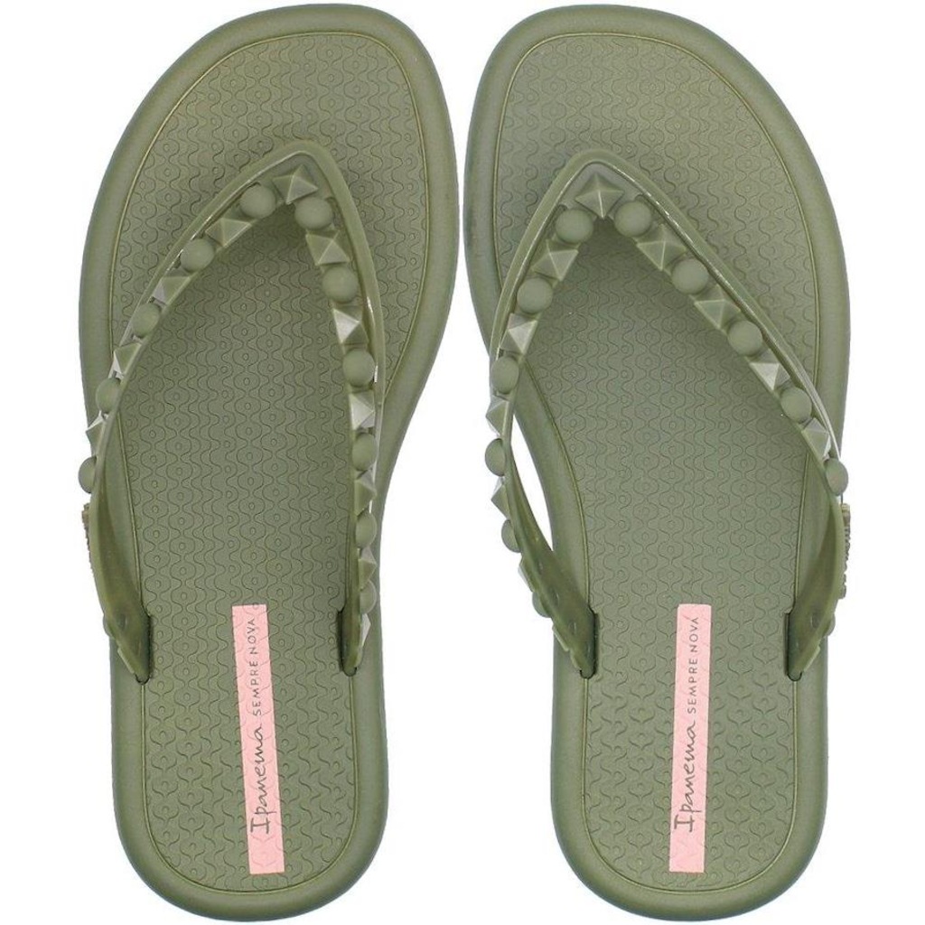 Chinelo Ipanema Sempre Nova Tiras com Tachas e Esferas - Feminino - Foto 1