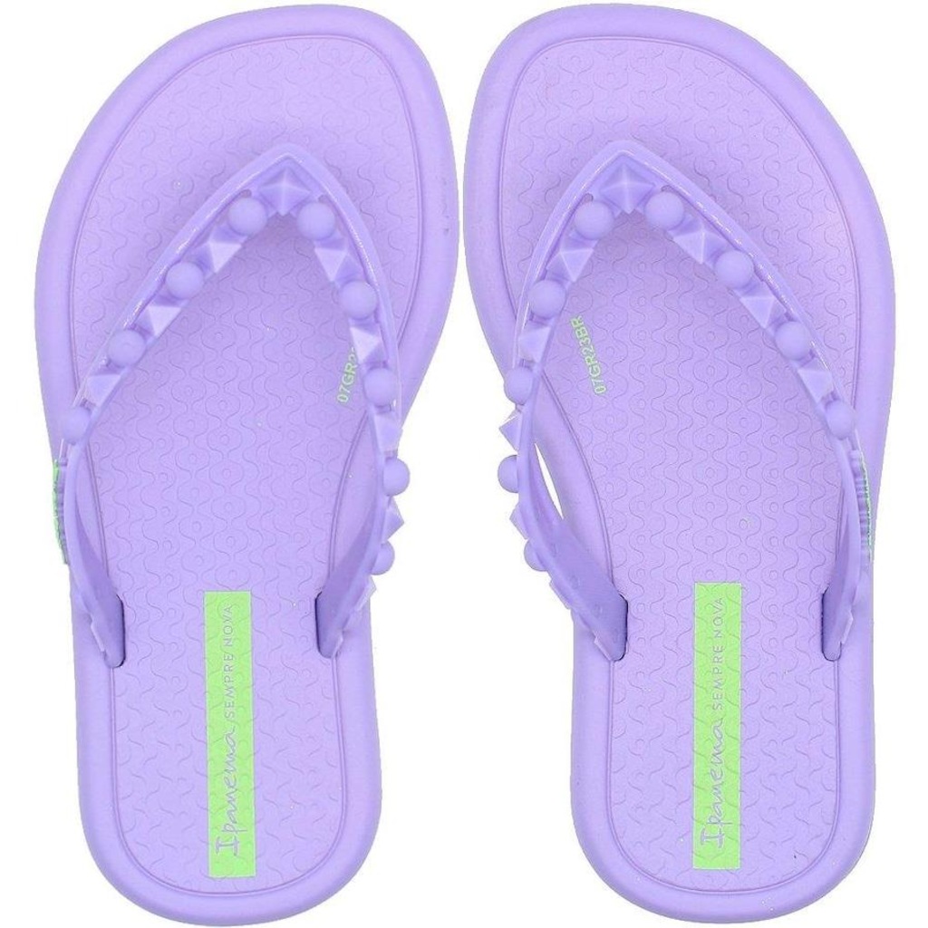 Chinelo Ipanema Sempre Nova Tiras com Tachas e Esferas - Infantil - Foto 1