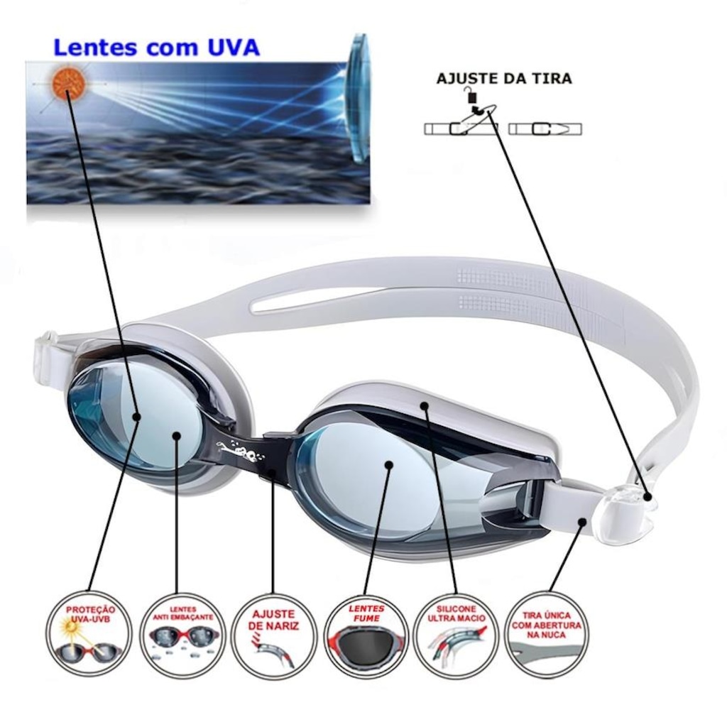 Imagem 2 do produto Óculos de Natação Gold Sports New Endura II High Definition - Adulto