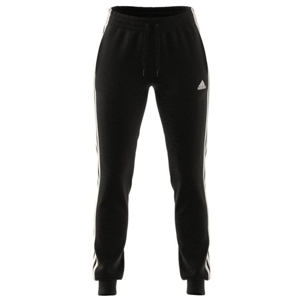 Calça adidas Essentials Single Jersey 3 Stripes Slim - Feminina - Foto 1