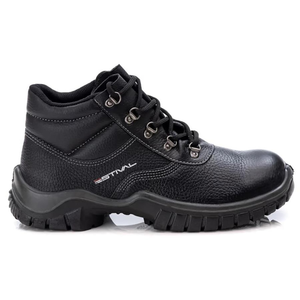 Bota de Segurança Estival Couro Bico Pvc - Masculina - Foto 1