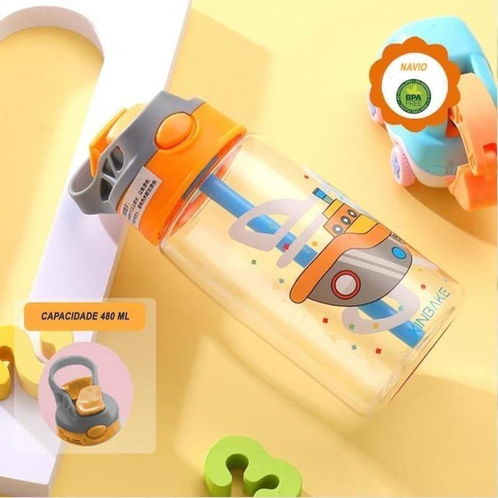 Imagem 2 do produto Garrafa Squeeze Esportiva Gold Sports - 480 Ml