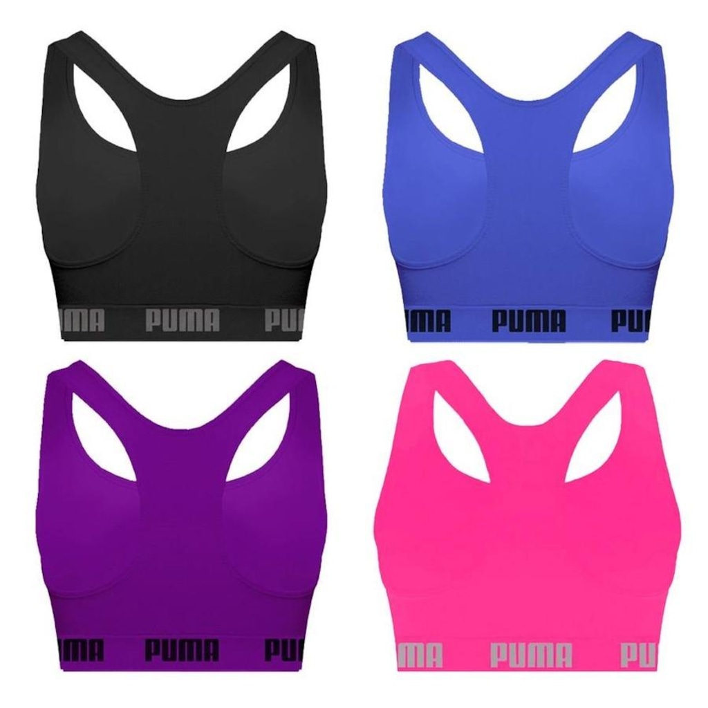 Imagem 2 do produto Kit Tops Puma Nadador sem Costura - 4 Unidades - Feminino