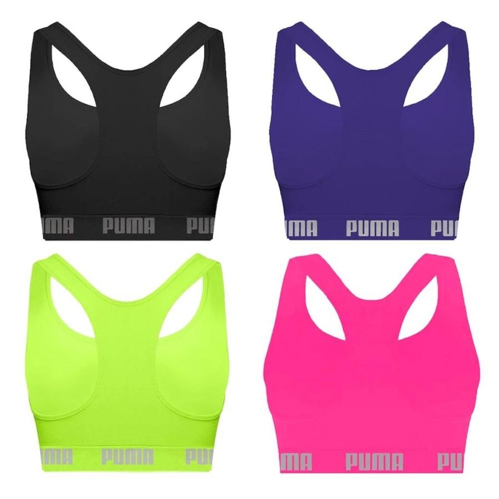 Imagem 2 do produto Kit Tops Puma Nadador sem Costura - 4 Unidades - Feminino