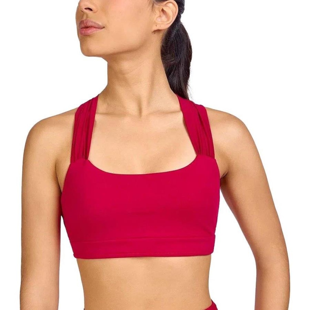 Imagem 3 do produto Top Fitness com Bojo Alto Giro Franzido - Feminino