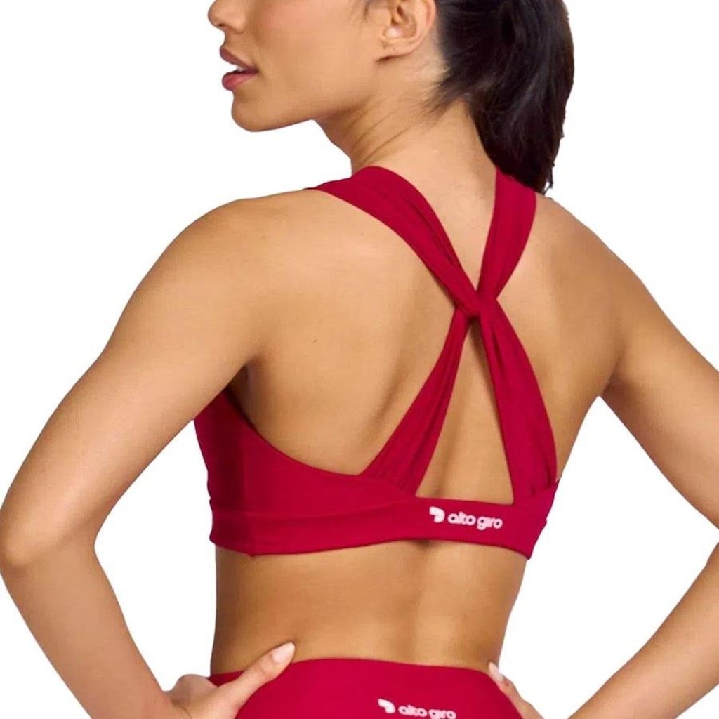 Imagem 4 do produto Top Fitness com Bojo Alto Giro Franzido - Feminino