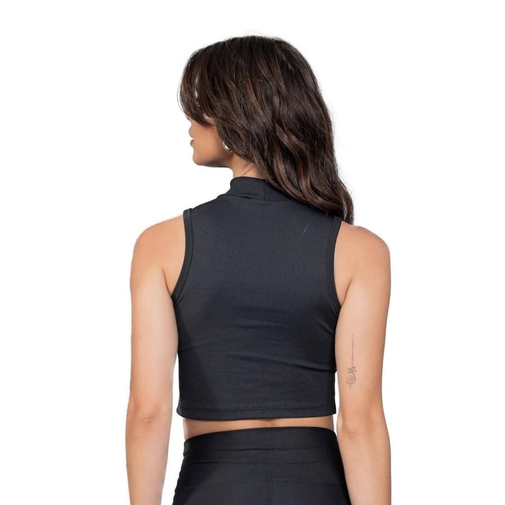 Imagem 2 do produto Blusa Cropped Manalinda Fitness Canelado - Feminino