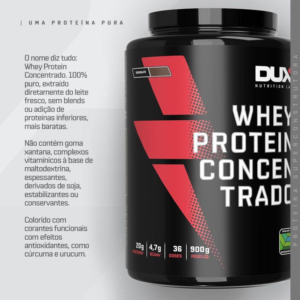 Imagem 4 do produto Whey Protein Concentrado Dux Nutrition - 900G