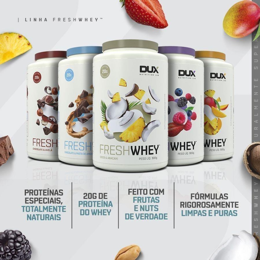 Imagem 5 do produto Whey Chocolate e Avelã - Pote 900G - Dux Nutrition