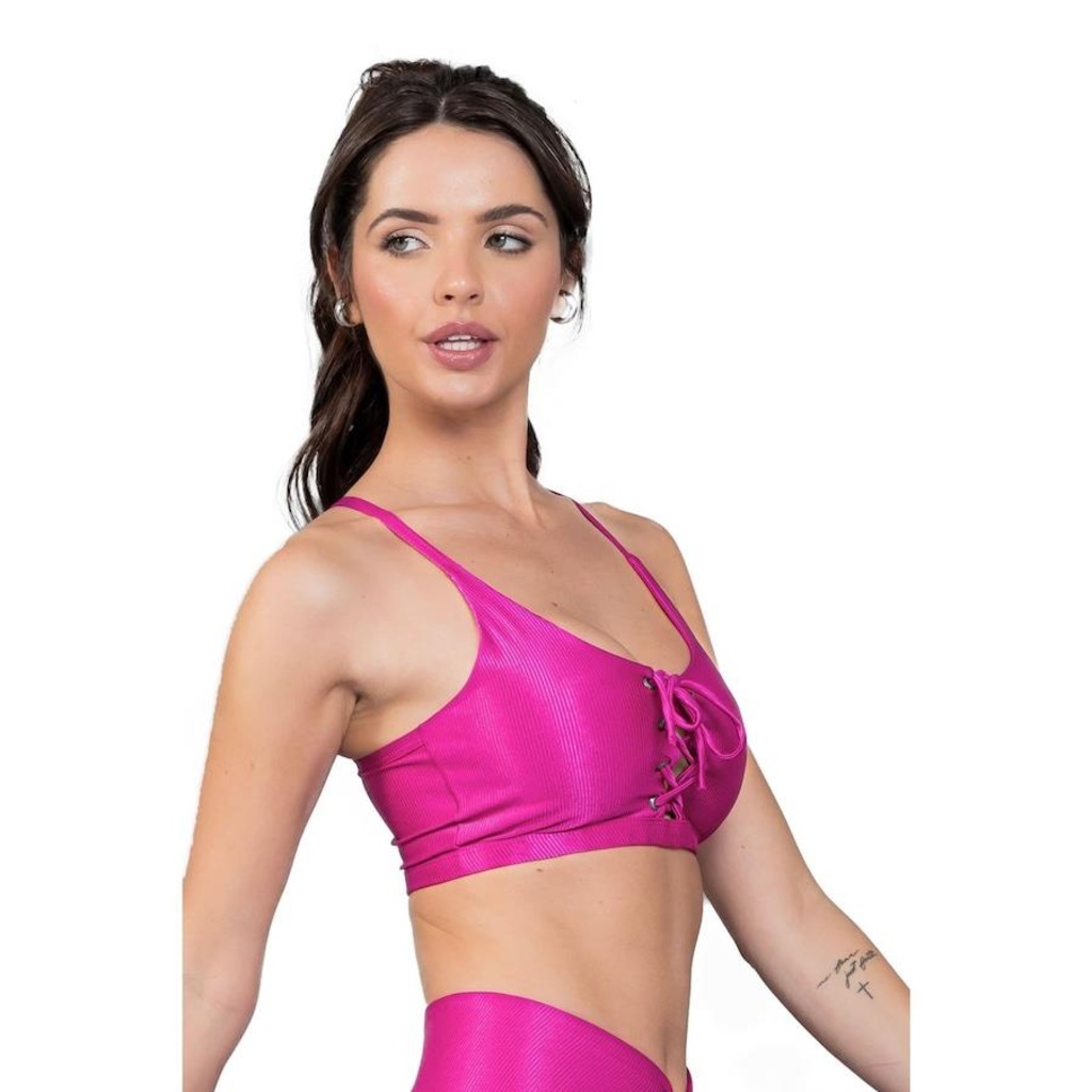 Imagem 3 do produto Top Fitness com Bojo Manalinda Metallic - Feminino