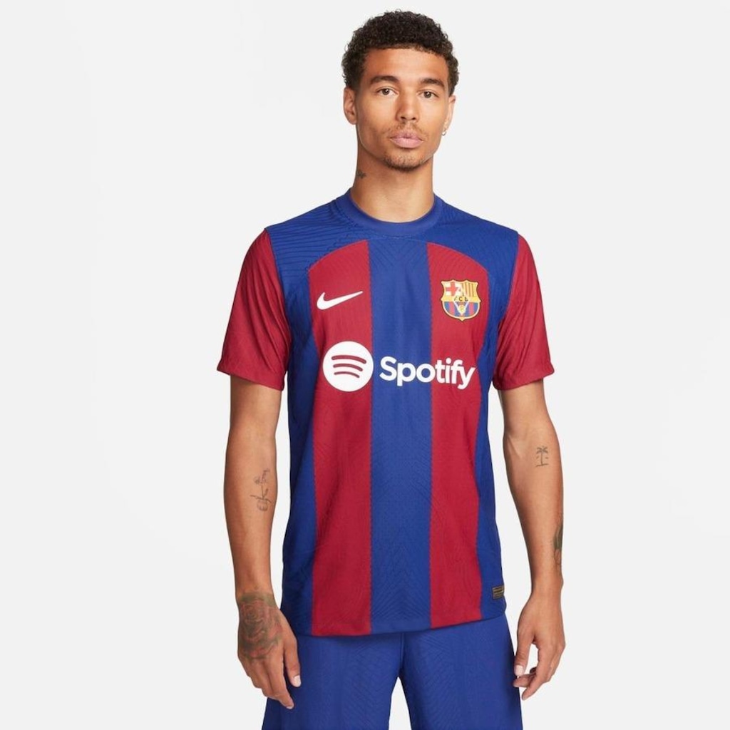 Camisa Barcelona I 2023/24 Jogador Nike - Masculina - Foto 1