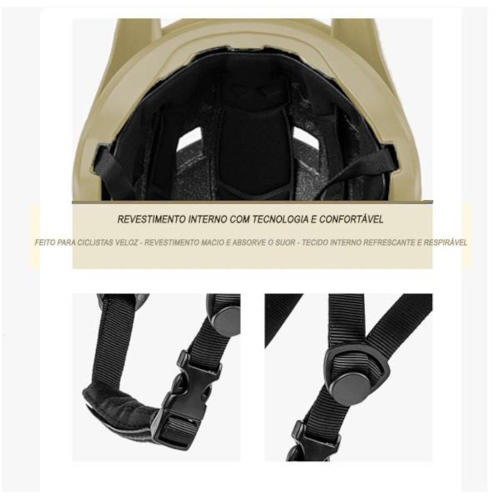 Imagem 4 do produto Capacete para Ciclismo Gold Sports Fox Fast Ajustável de Tamanho - Adulto