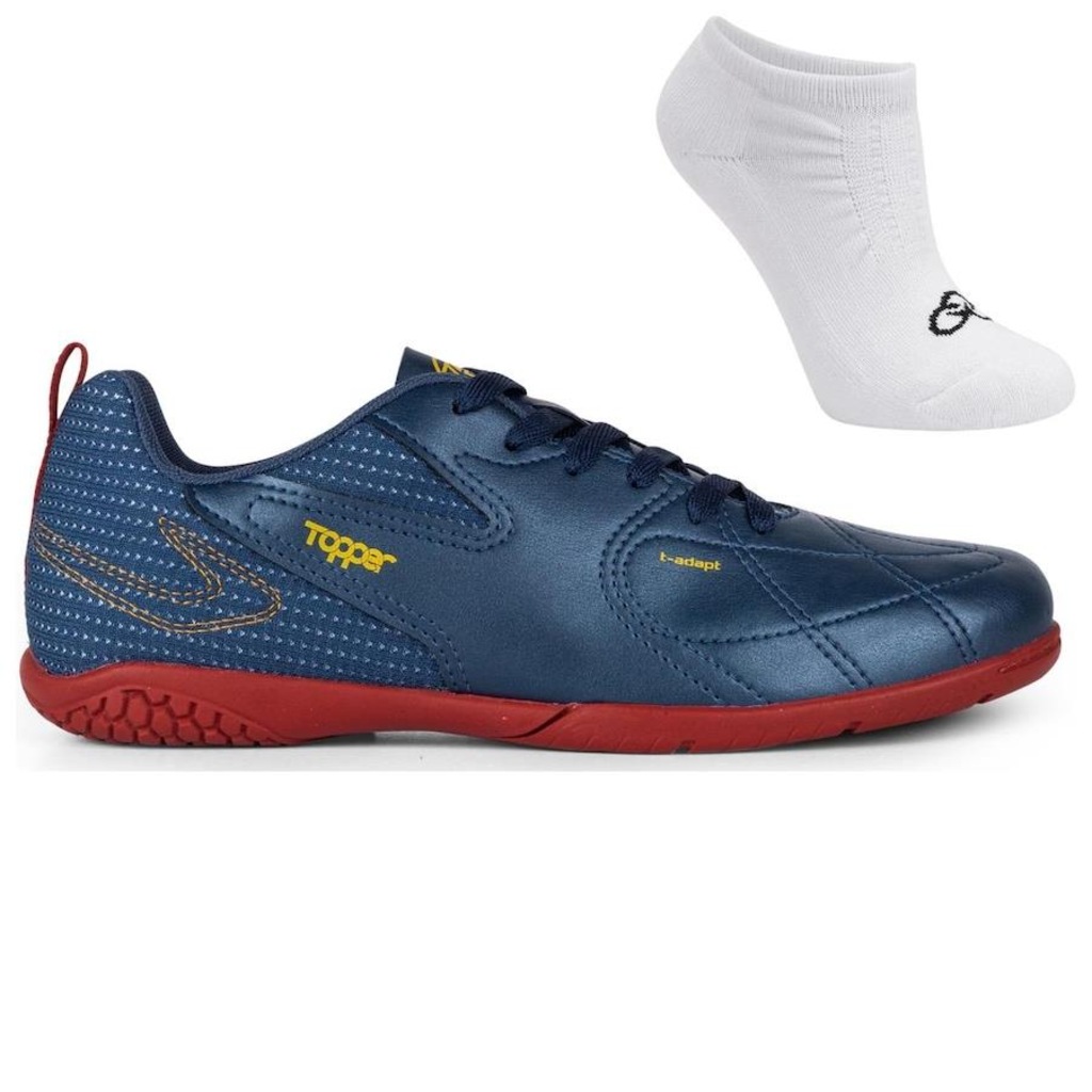 Imagem 1 do produto Chuteira Futsal Topper Capita II + Meias - Adulto