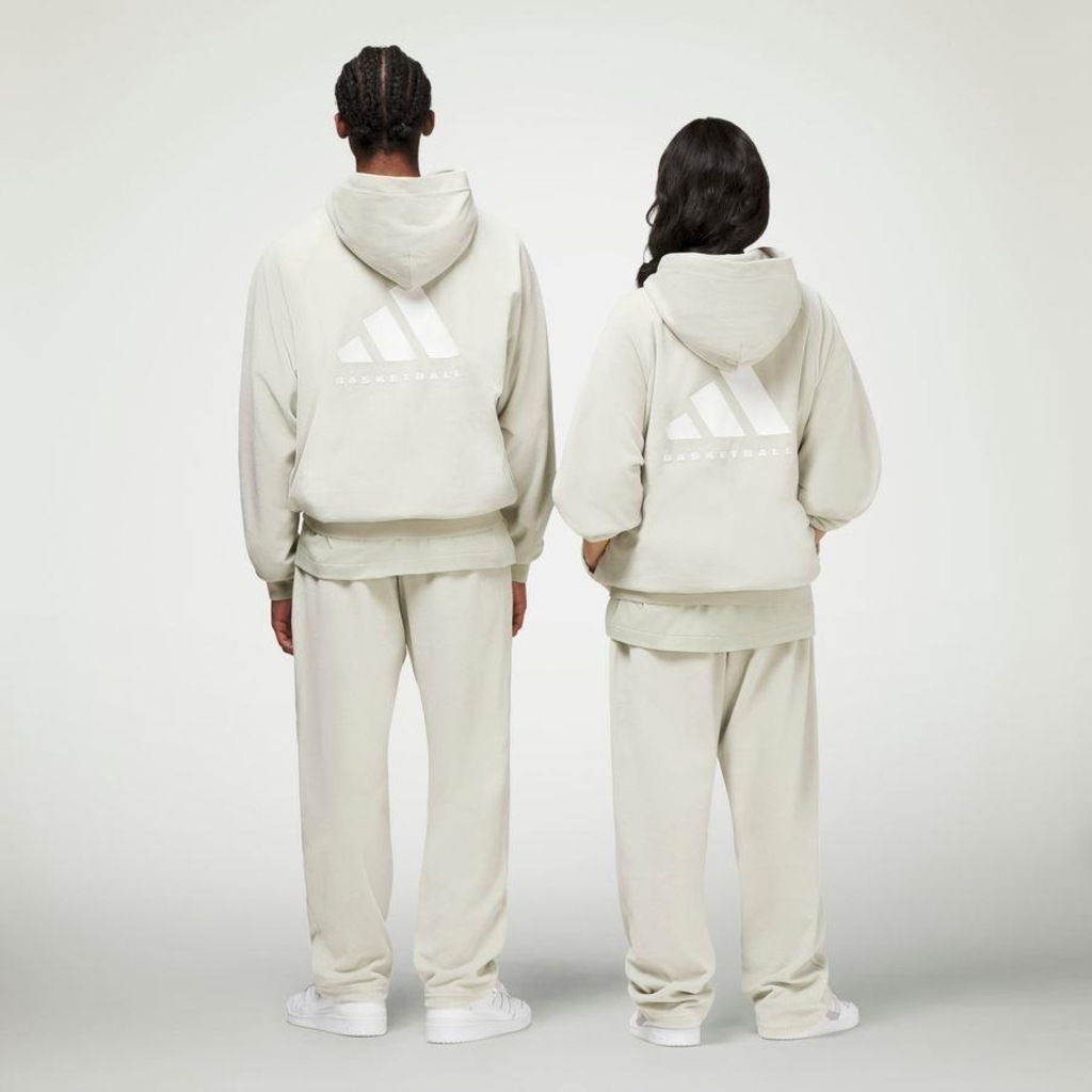 Blusão de Moletom com Capuz adidas Basketball Velour - Unissex - Foto 4
