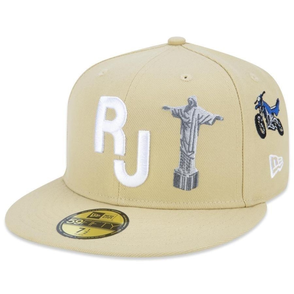 Boné Aba Reta New Era 59Fifty Fitted Cidade do Rio de Janeiro Core - Fechado - Adulto