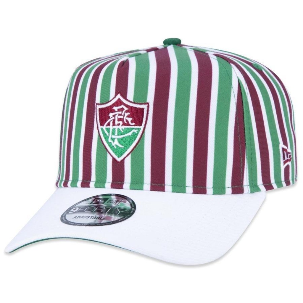 Boné Aba Curva New Era 9Forty A-Frame Futebol Fluminense - Snapback - Masculino