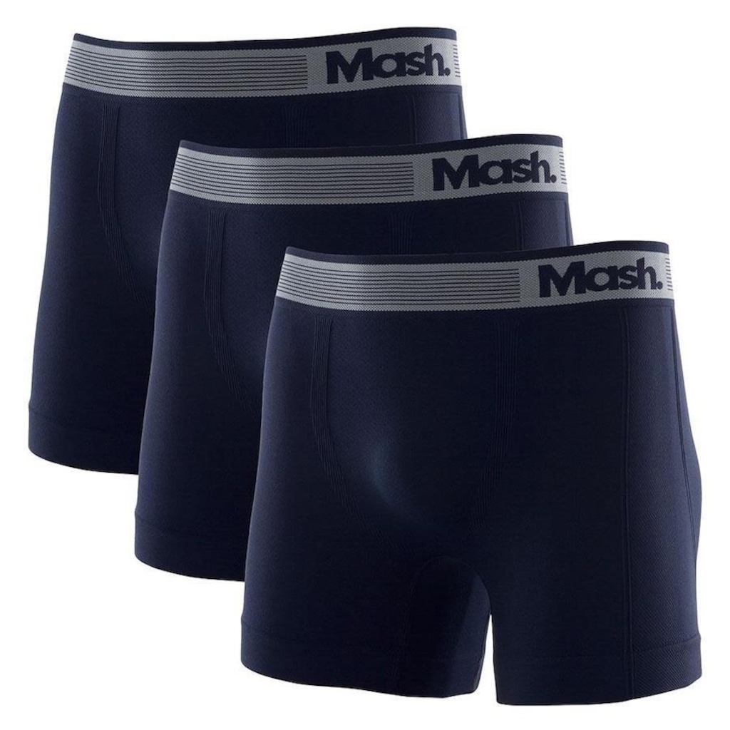 Imagem 2 do produto Kit Cuecas Boxer Mash Microfibra sem Costura 710.01 - Adulto - 3 unidades