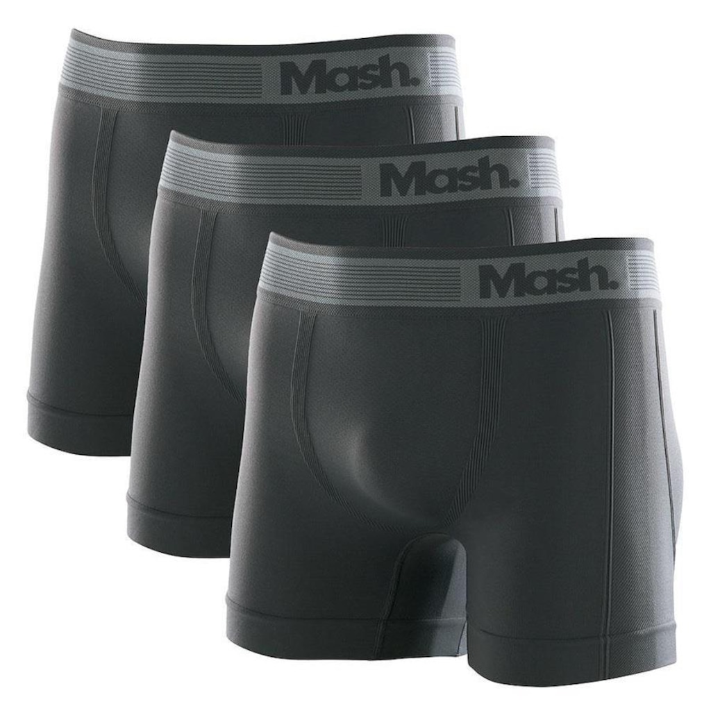 Kit Cuecas Boxer Mash Microfibra sem Costura 710.01 - Adulto - 3 unidades