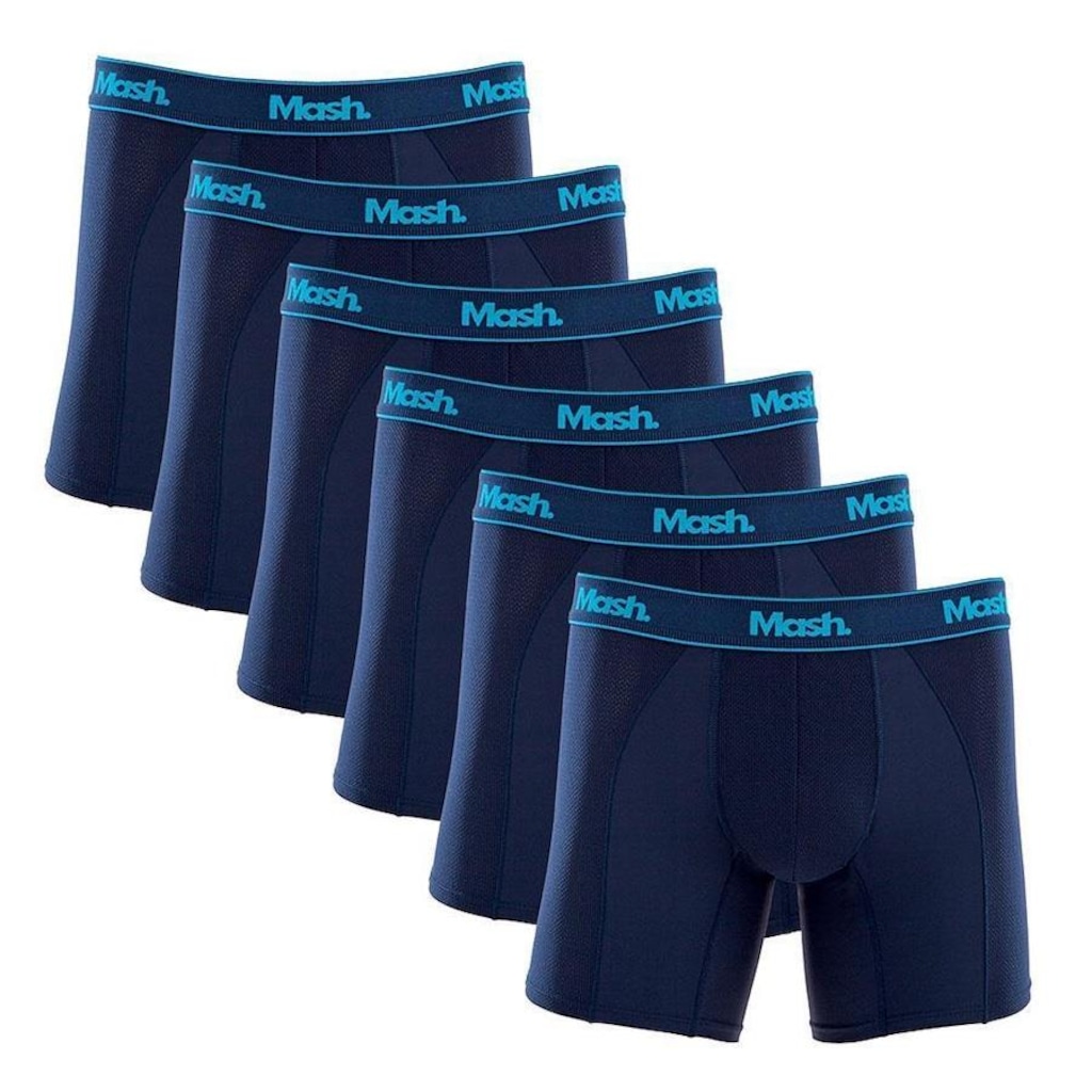 Imagem 2 do produto Kit Cuecas Boxer Mash Microfibra Active 140.09 - Adulto - 6 unidades