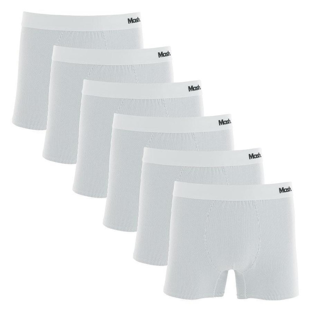 Imagem 3 do produto Kit Cuecas Boxer Mash Microfibra Risca de Giz 045.00 - Adulto - 6 unidades