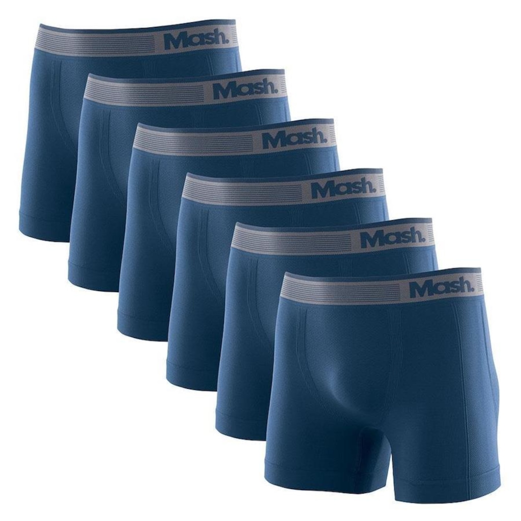 Imagem 2 do produto Kit Cuecas Boxer Mash Microfibra sem Costura 710.01 - Adulto - 6 unidades