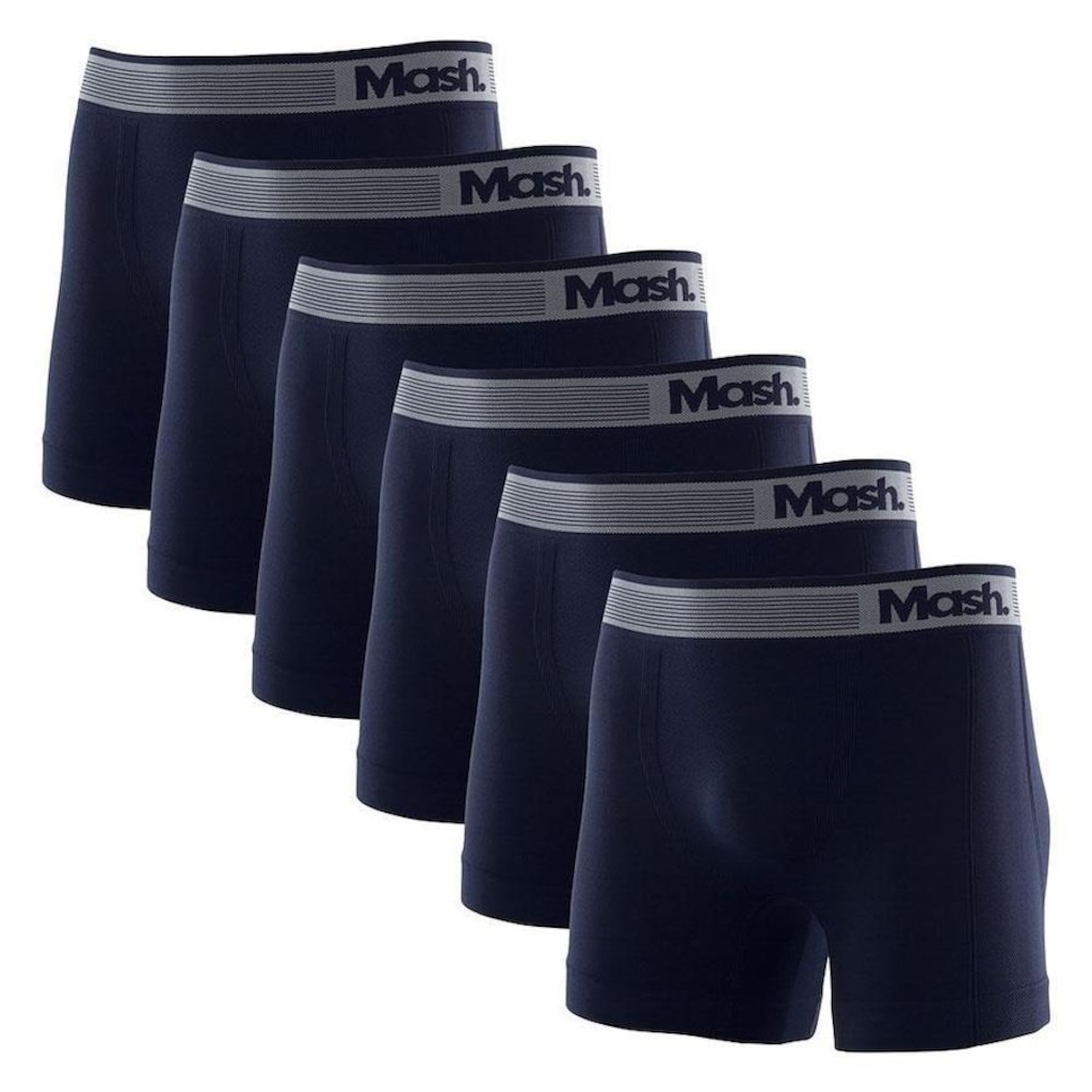 Imagem 2 do produto Kit Cuecas Boxer Mash Microfibra sem Costura 710.01 - Adulto - 6 unidades