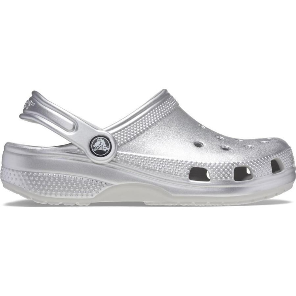 Sandália Crocs Classic Metallic Cg T Silver - Unissex