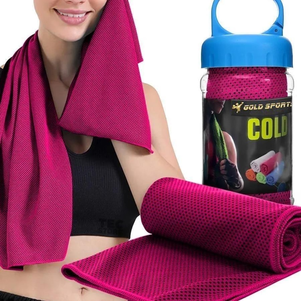 Toalha Gold Sports Microfibra Ultra II Refrescante Cool - 88X29 cms