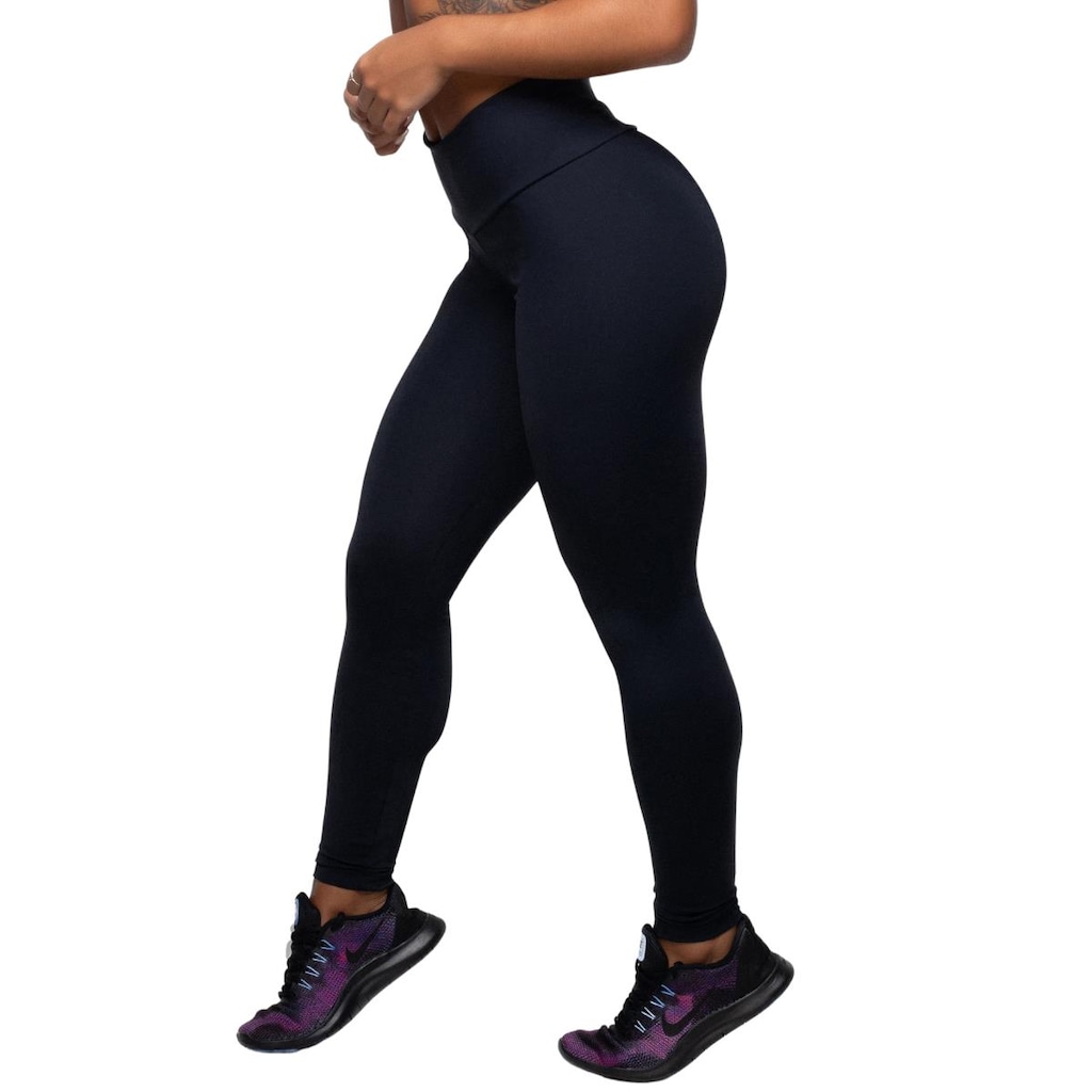 Imagem 2 do produto Kit Belmento: Calça Legging Arrastão + Calça Legging Básica Academia - Feminina