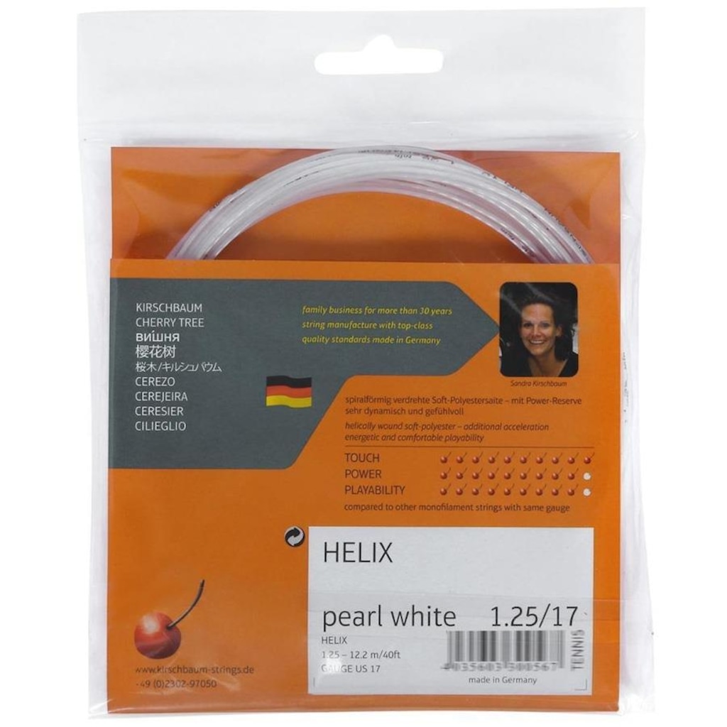 Imagem 3 do produto Corda para Raquete de Tênis Kirschbaum Helix 17L 1.25Mm Set Individual