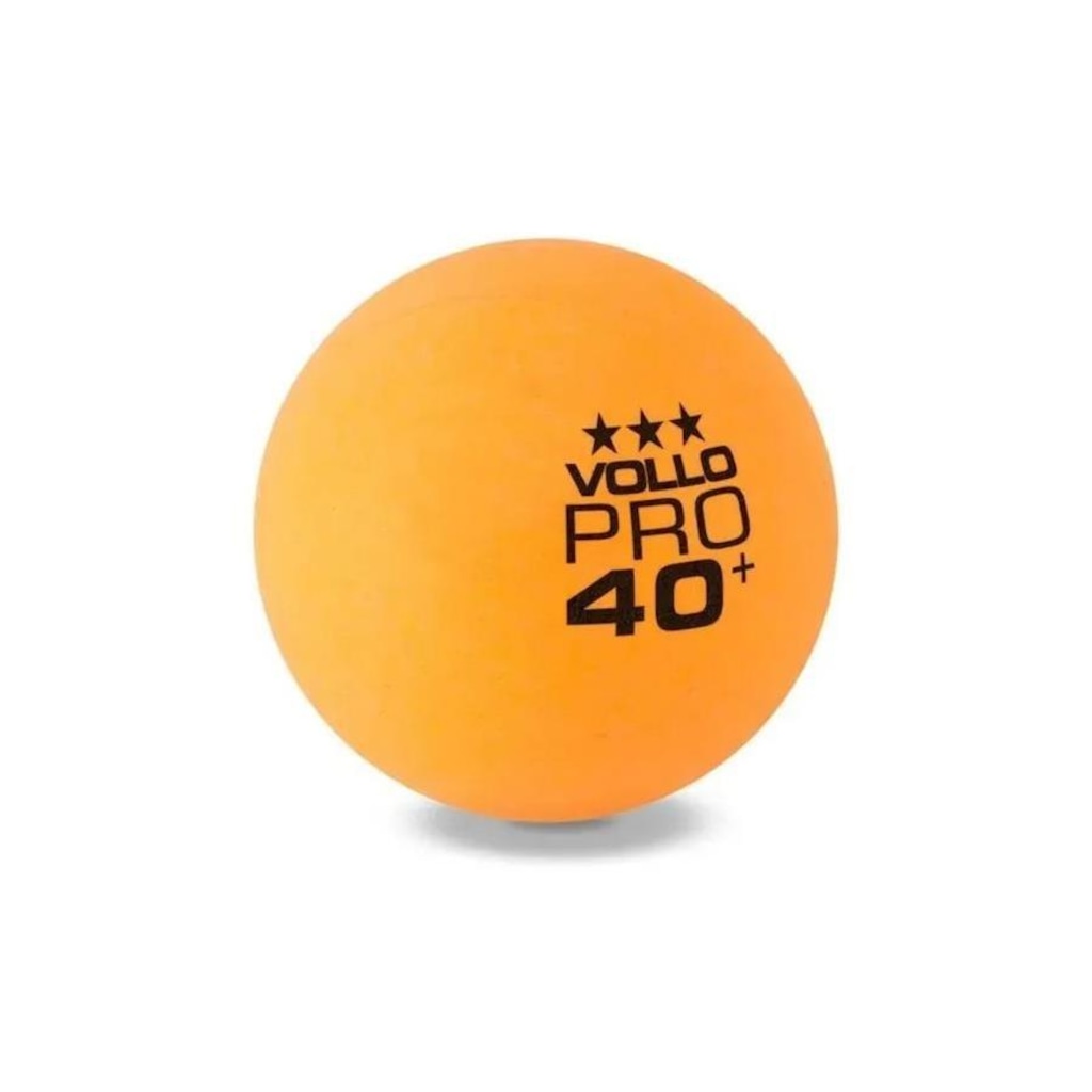 Bola de Tênis de Mesa Vollo 3 Estrelas - 6 Unidades