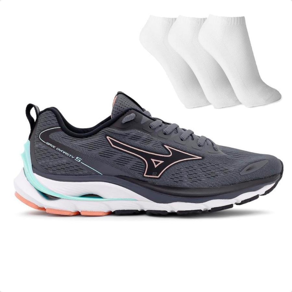 Tênis Mizuno Dynasty 5 + 3 Pares de Meia - Feminino