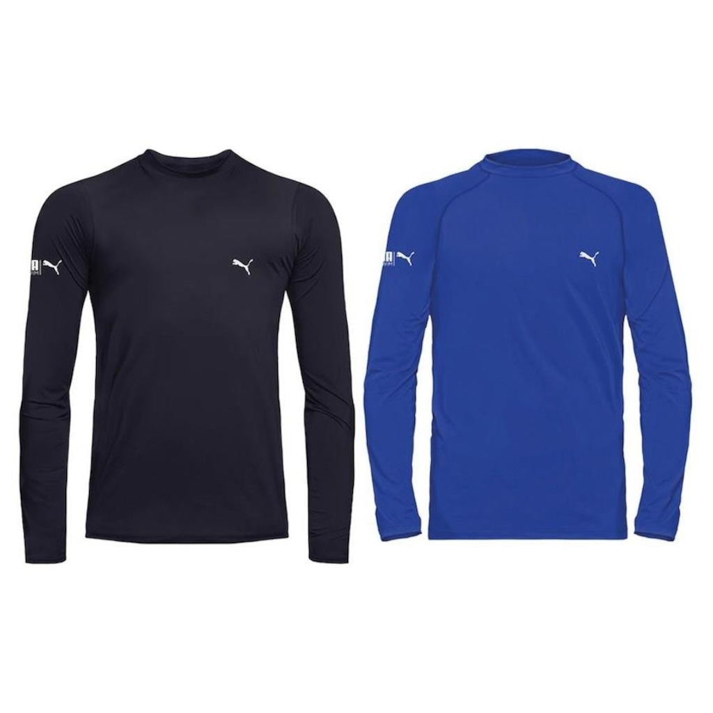 Imagem 1 do produto Kit Camisas Térmicas Puma Uv50+ Manga Longa - 2 Unidades - Infantil