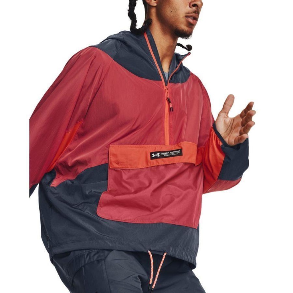 Imagem 4 do produto Jaqueta com Capuz Under Armour Rush Woven 1/2 Zip Anorak - Masculina
