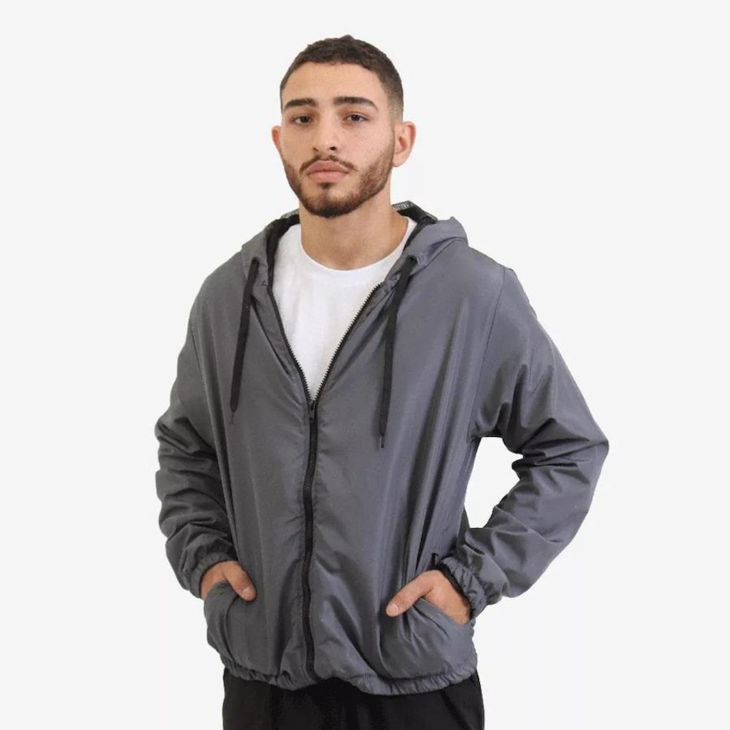 Imagem 2 do produto Jaqueta Corta Vento com Capuz New Fox Impermeavel - Masculina
