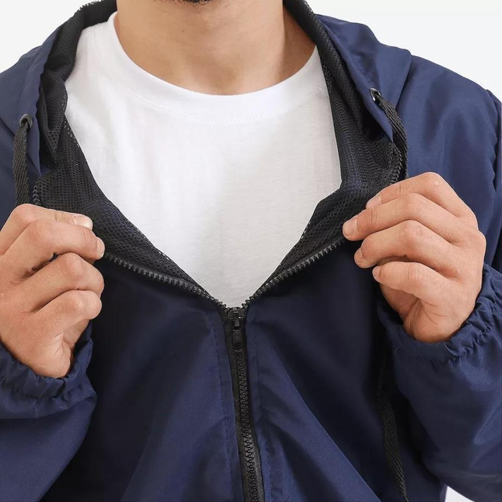 Imagem 5 do produto Jaqueta Corta Vento com Capuz New Fox Impermeável Tela Proteção - Masculina