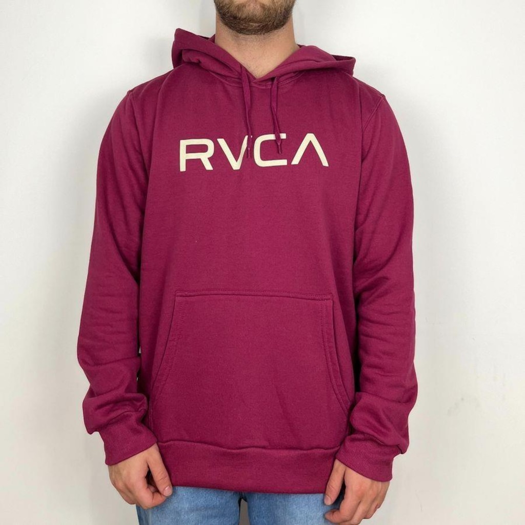 Blusão de Moletom com Capuz Rvca Fechado Big - Masculino
