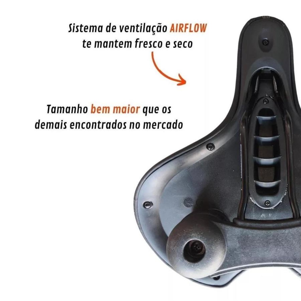 Imagem 4 do produto Selim de Bicicleta 2 Molas Plus Size Gel High One Airflow