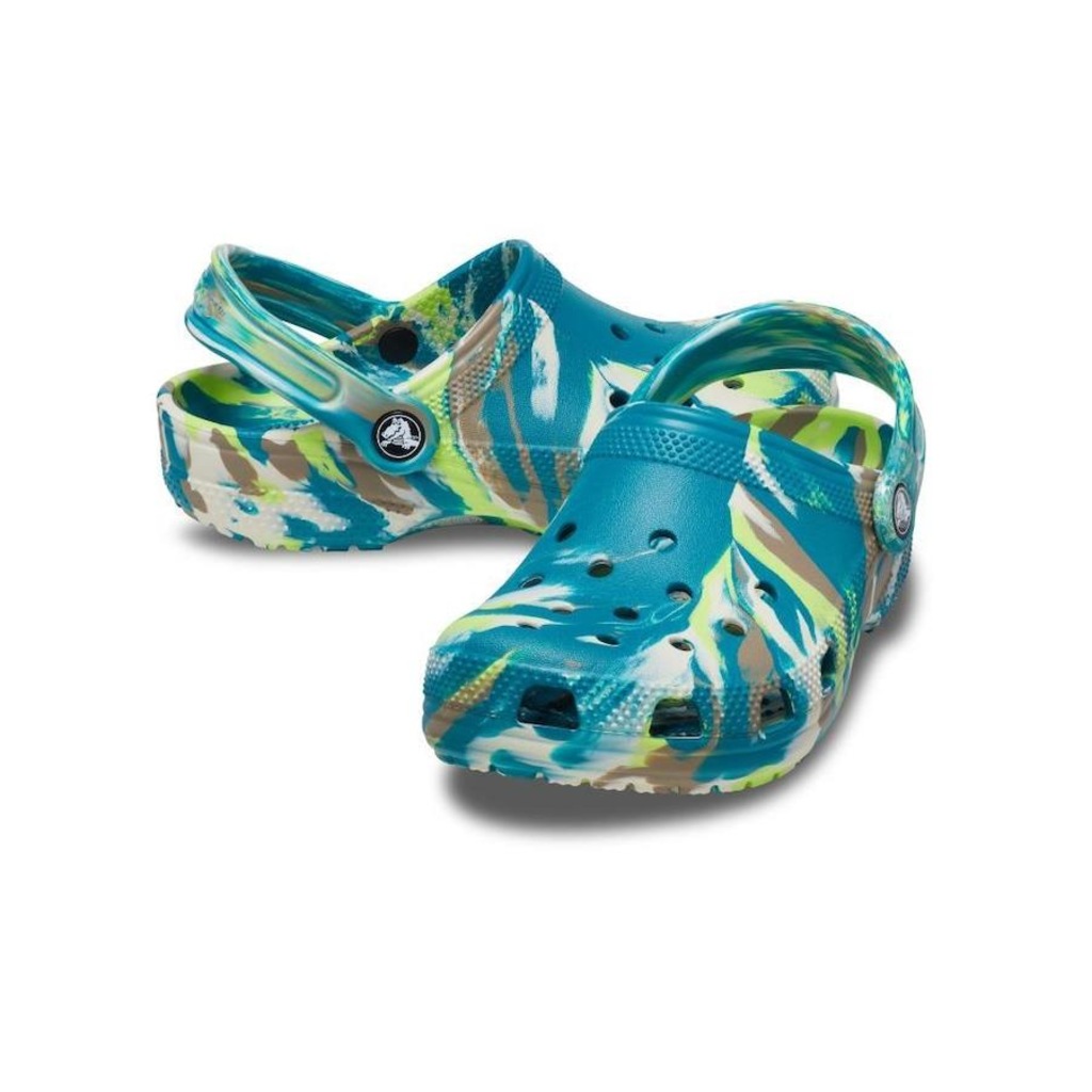 Sandália Crocs Classic Marbled Clog Juvenil - Infantil - Foto 4