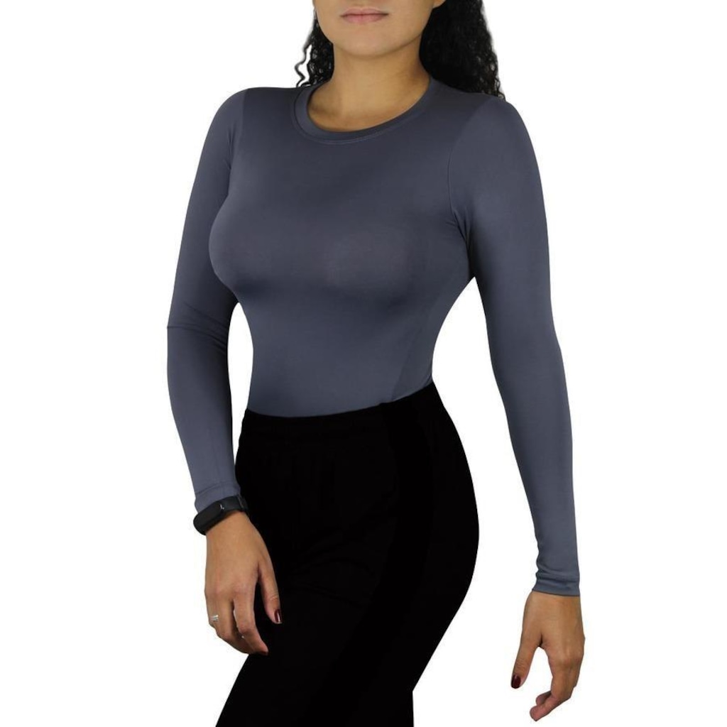 Camisa Térmica e Compressão Finta Manga Longa Uv 50 - Feminina