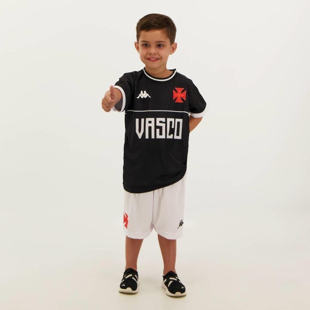 Kit Uniforme Vasco Supporter 2023 Kappa - Infantil