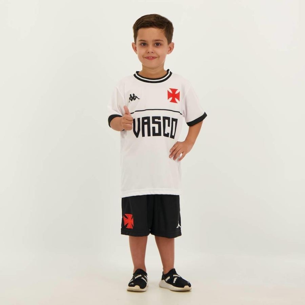 Kit Uniforme Vasco Supporter 2023 Kappa - Infantil