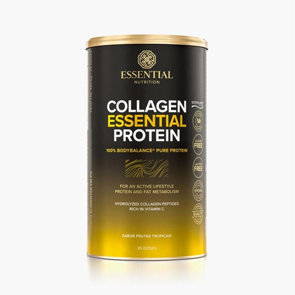 Collagen Essential Protein Essential Nutrition - Frutas Tropicais - Lata 425g - Foto 1
