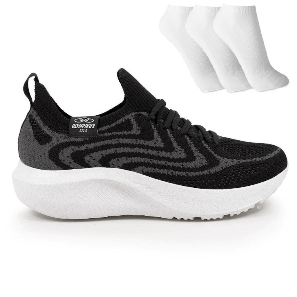 Tênis Olympikus 232 G Ultraleve + 3 Pares de Meias - Masculino - Foto 1