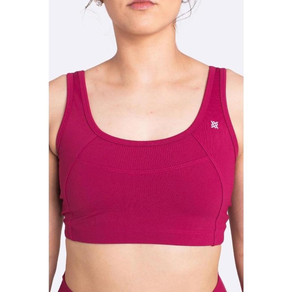 Top Fitness com Bojo Hupi Diversit Cereja - Feminino