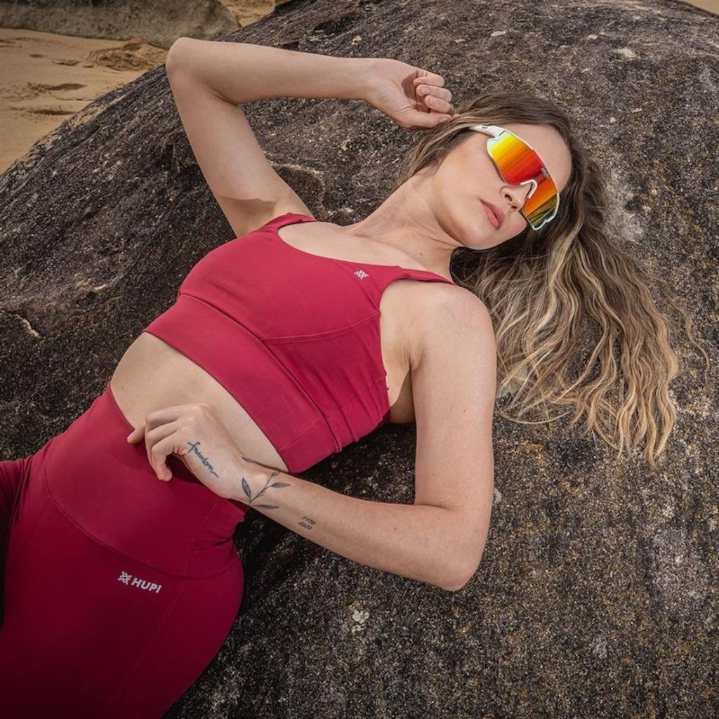 Imagem 3 do produto Top Fitness com Bojo Hupi Diversit Cereja - Feminino