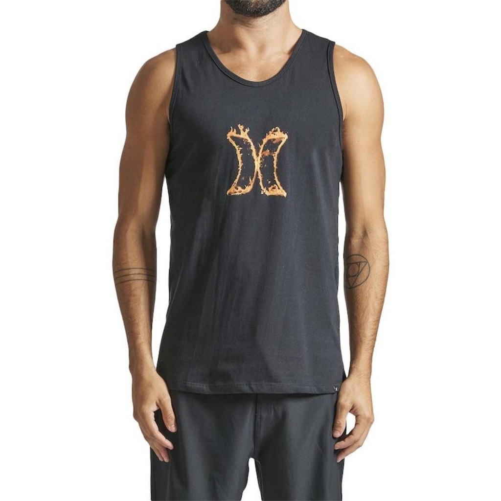 Camiseta Regata Hurley Icon Fire - Masculina - Foto 1