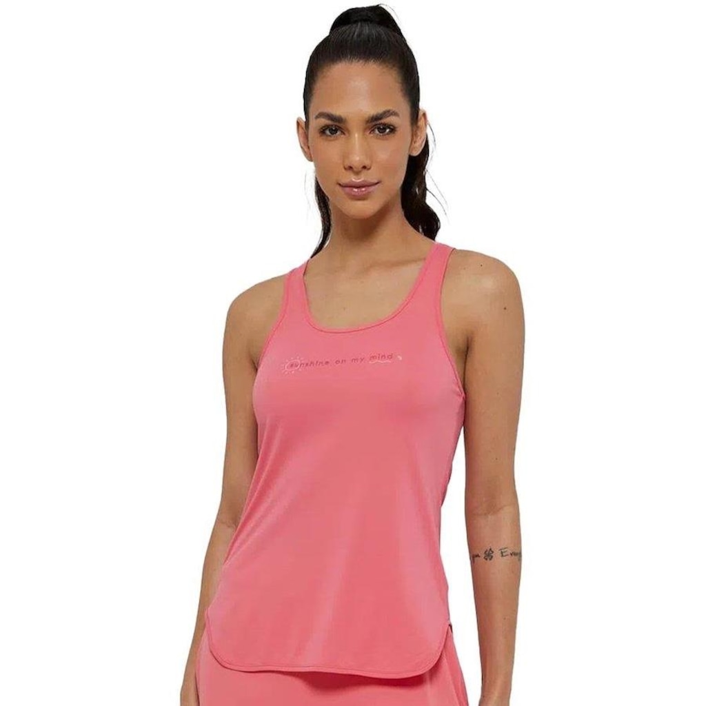 Camiseta Regata Alto Giro Inspiracional - Feminina